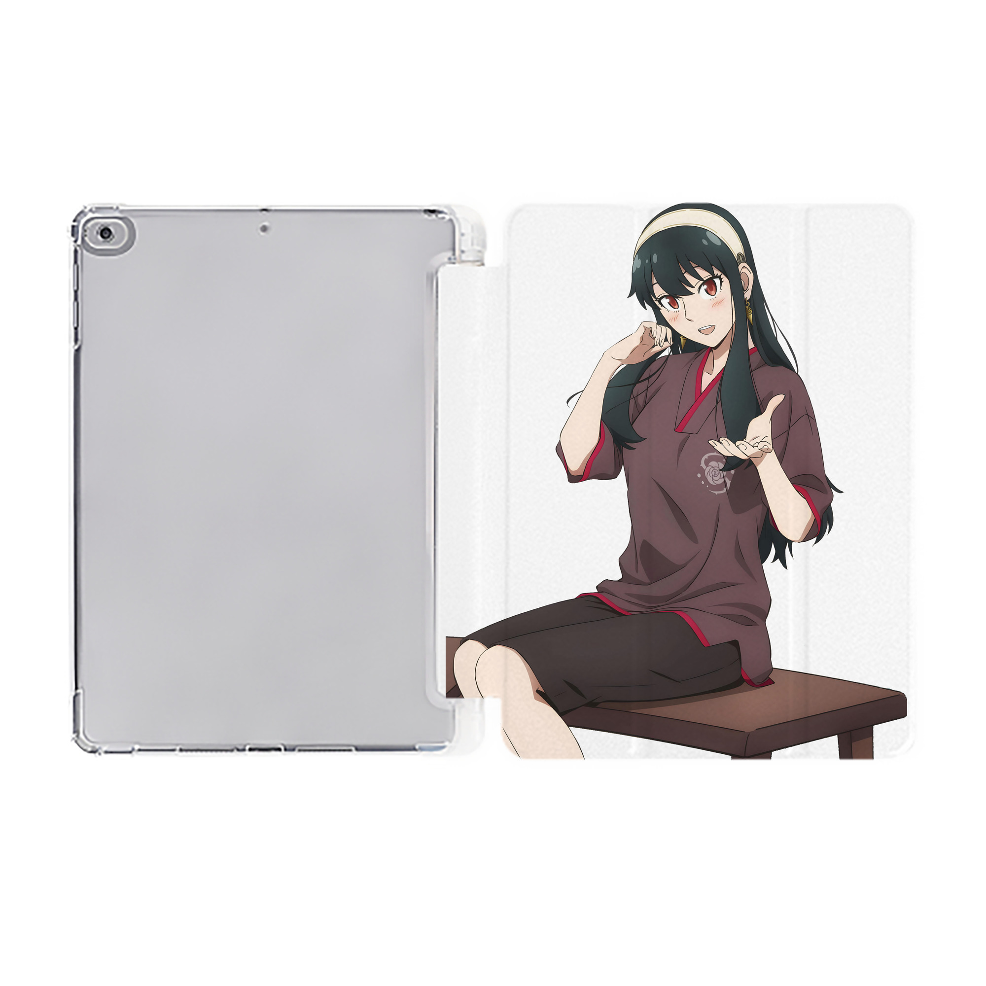（画像用） SPY×FAMILY间谍家家酒 IPad ケース ペン収納付き 三つ折りスタンド PUレザー×シリコン 対応機種9.5/10.5/10.9インチ